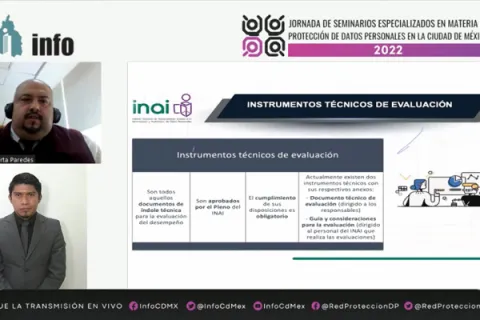 Captura de pantalla de la sesión virtual