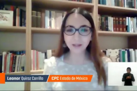 Captura de pantalla de la sesión virtual