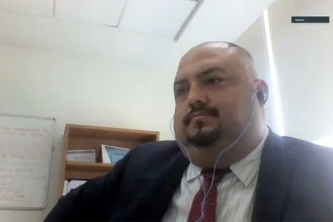 Captura de pantalla de la sesión virtual