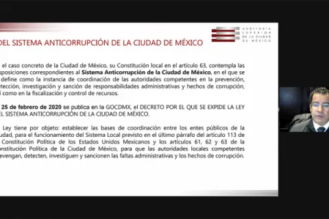 Captura de pantalla de la sesión virtual