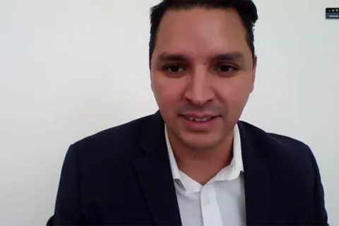 Captura de pantalla de la sesión virtual