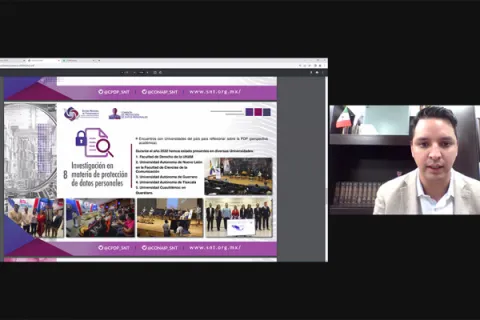 Captura de pantalla de la sesión virtual