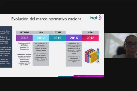 Captura de pantalla de la sesión virtual