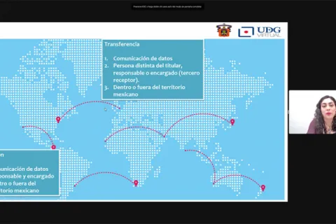 Captura de pantalla de la sesión virtual