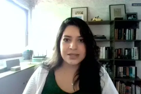 Captura de pantalla de la sesión virtual