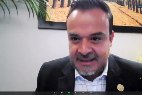 Captura de pantalla de la sesión virtual