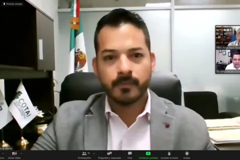 Captura de pantalla de la sesión virtual