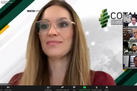 Captura de pantalla de la sesión virtual