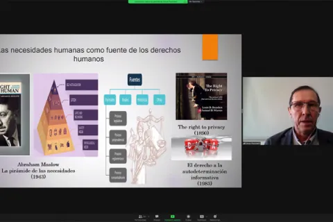 Captura de pantalla de la sesión virtual