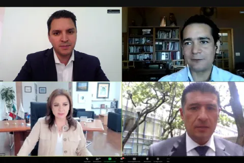 Captura de pantalla de la sesión virtual