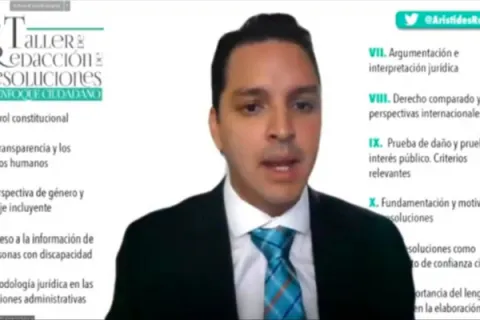Captura de pantalla de la sesión virtual