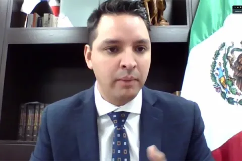 Captura de pantalla de la sesión virtual