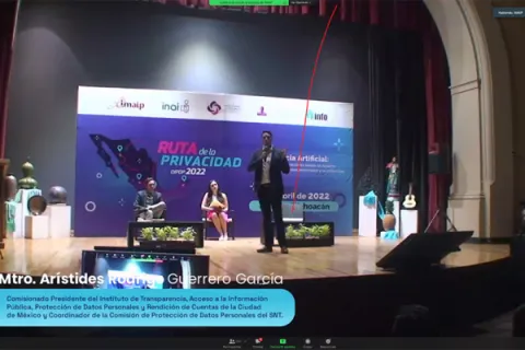 Captura de pantalla de la sesión virtual