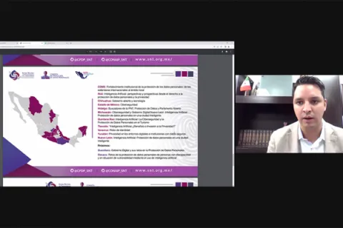 Captura de pantalla de la sesión virtual