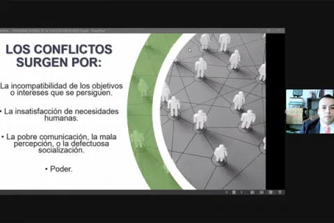 Captura de pantalla de la sesión virtual