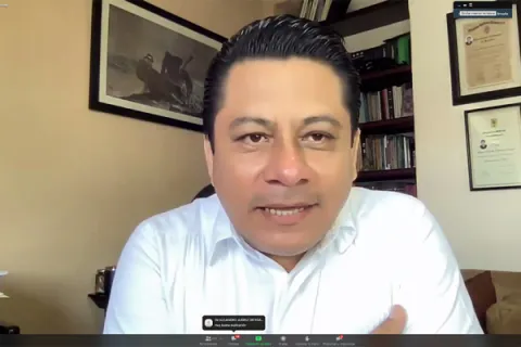 Captura de pantalla de la sesión virtual