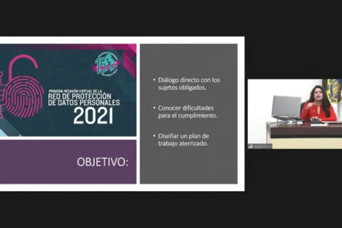 Captura de pantalla de la sesión virtual