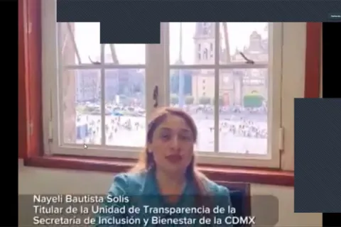 Captura de pantalla de la sesión virtual