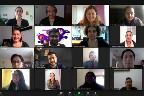 Captura de pantalla de la sesión virtual