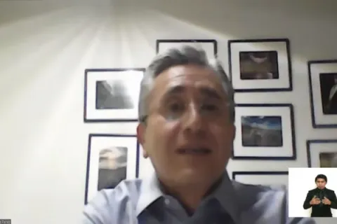 Captura de pantalla de la sesión virtual
