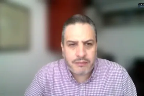 Captura de pantalla de la sesión virtual