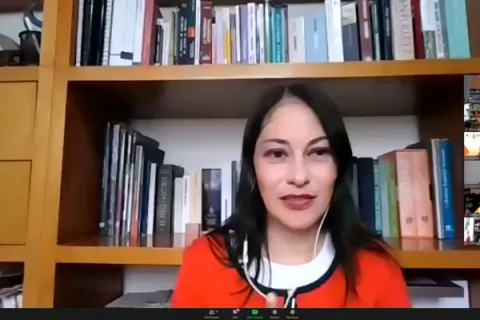 Captura de pantalla de la sesión virtual