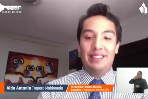 Captura de pantalla de la sesión virtual