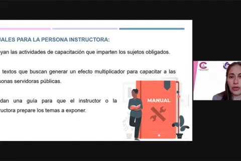 Captura de pantalla de la sesión virtual