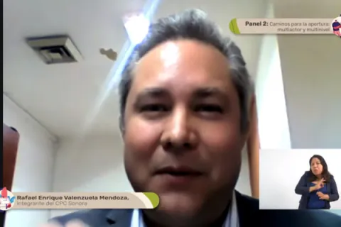 Captura de pantalla de la sesión virtual
