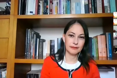 Captura de pantalla de la sesión virtual