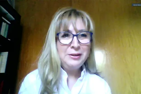 Captura de pantalla de la sesión virtual