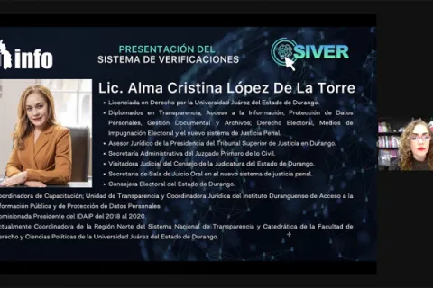 Captura de pantalla de la sesión virtual
