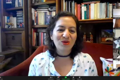 Captura de pantalla de la sesión virtual