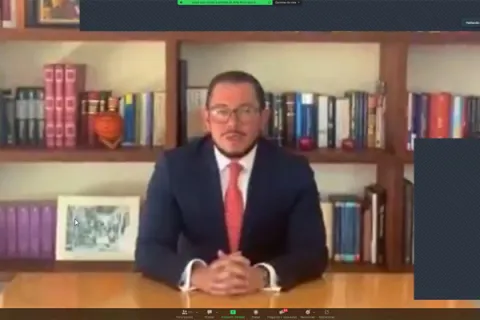 Captura de pantalla de la sesión virtual