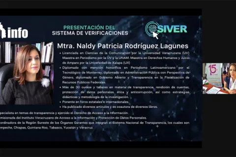 Captura de pantalla de la sesión virtual