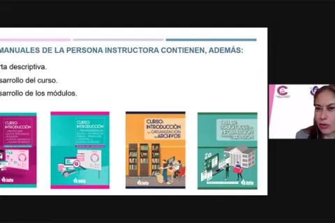 Captura de pantalla de la sesión virtual