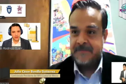 Captura de pantalla de la sesión virtual