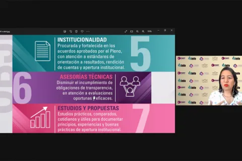 Captura de pantalla de la sesión virtual