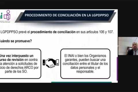 Captura de pantalla de la sesión virtual