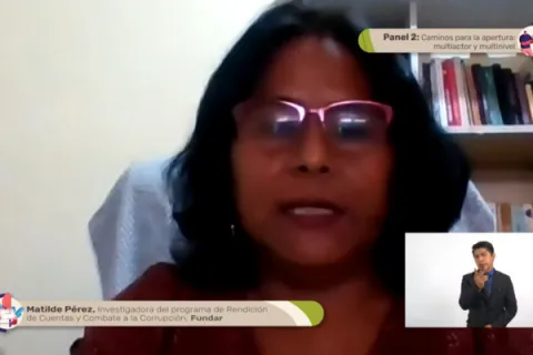 Captura de pantalla de la sesión virtual