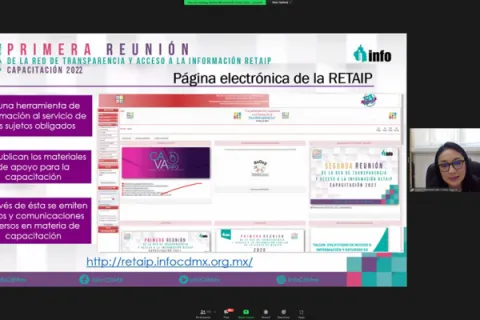 Captura de pantalla de la sesión virtual
