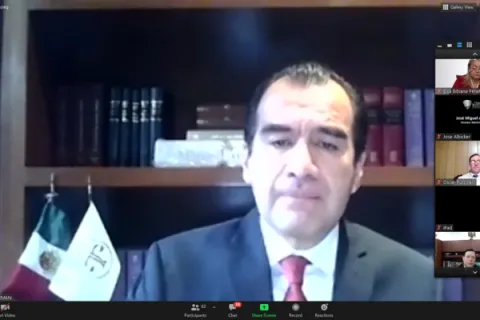 Captura de pantalla de la sesión virtual