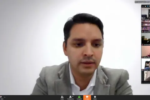 Captura de pantalla de la sesión virtual