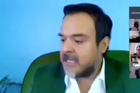 Captura de pantalla de la sesión virtual