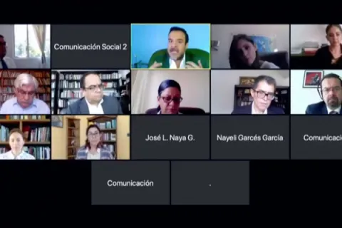 Captura de pantalla de la sesión virtual