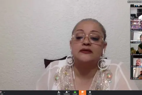 Captura de pantalla de la sesión virtual