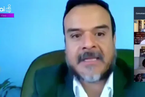Captura de pantalla de la sesión virtual