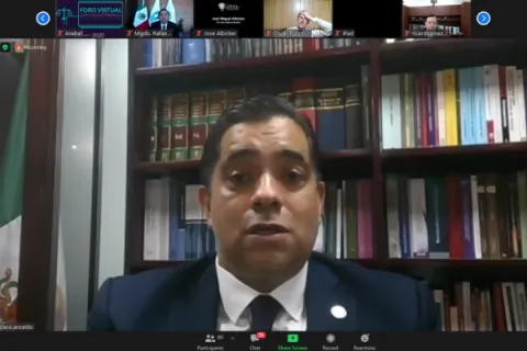 Captura de pantalla de la sesión virtual