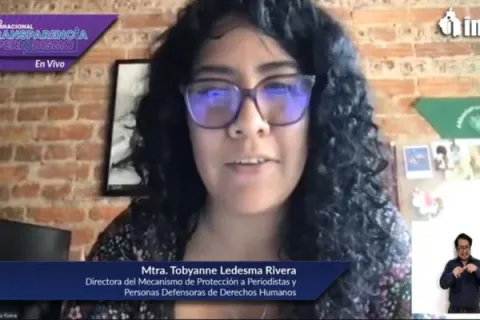Captura de pantalla de la sesión virtual