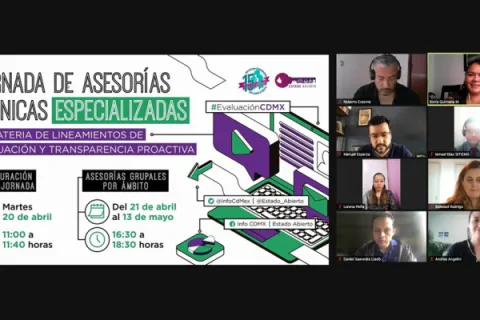 Captura de pantalla de la sesión virtual